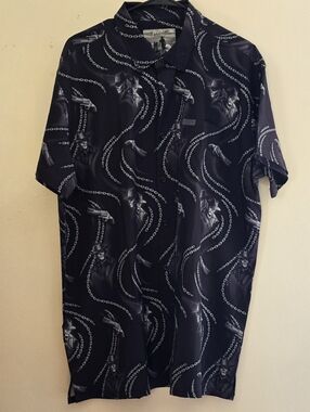 Retro Rifle Men's 2XL The Ghoul Black Short-Sleeve Button-Down Shirt